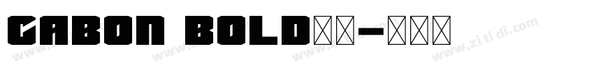 Cabon Bold粗体字体转换